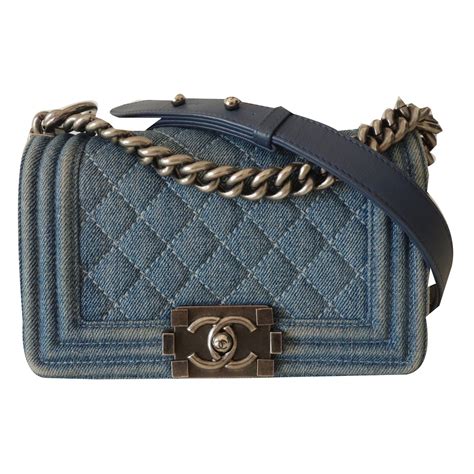 chanel denim boy bag